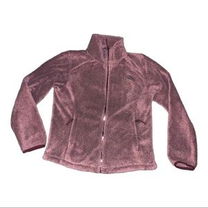 The North Face dusty rose zip up sweatshirt